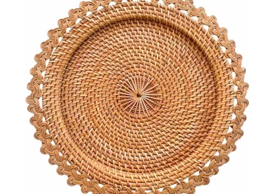 Rattan Charger Plate Gendis Woven Wicker Straw Placemat
