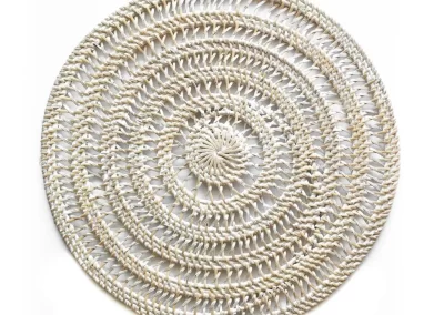 Rattan Placemat Whitewash Spiral Woven Wicker Charger