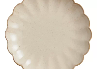 Scallop Rim Speckled Dinnerware Collection Sand